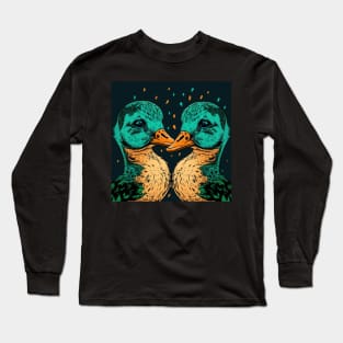 Lovely Ducks Kiss Long Sleeve T-Shirt